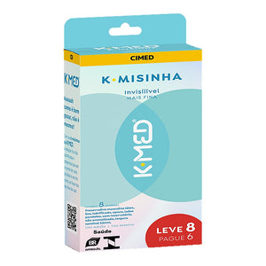 Preservativo K-Med Invisível Mais Fina 8 unidades